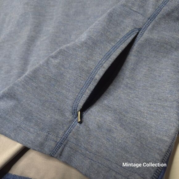 Rhone Tech Terry Full Zip Track Jacket Tasman Blue Gray Size XL With Back Pocket - Picture 10 of 14